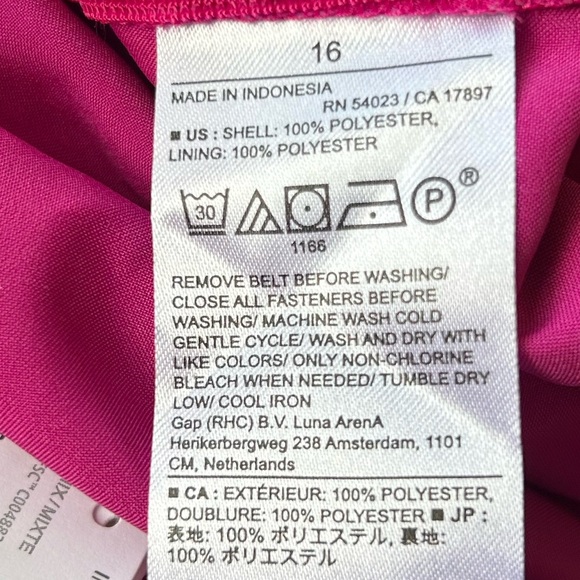 NWT Banana Republic Fuschia Wrap Top V Neck Balloon Sleeves Size 16 - Picture 7 of 9